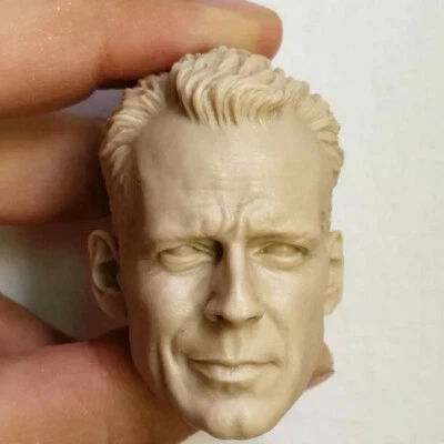 Unpainted 1/6 Scale Bruce Willis Head Sculpt John Mcclane Die Hard Kit Bashing - Image 1 of 4