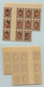 Armenia π¦π² 1920 SC 152a mint handstamped type F or G black block of 11 . f7308 - Picture 1 of 2