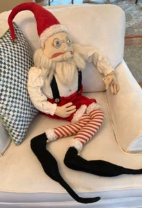 Joe Spencer Gathered Traditions Meriweather Santa 49" Weighted Shelf Sitter - Picture 1 of 10