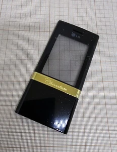 Original LG KE800 Chocolate Front cover gold NEW EOL ITEM - Picture 1 of 2
