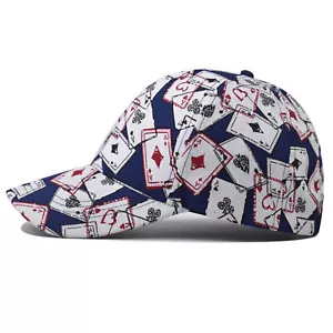 Fashion Mens Womens Baseball Cap Playing Card Adjustable Strapback Trucker Hat - Picture 1 of 6
