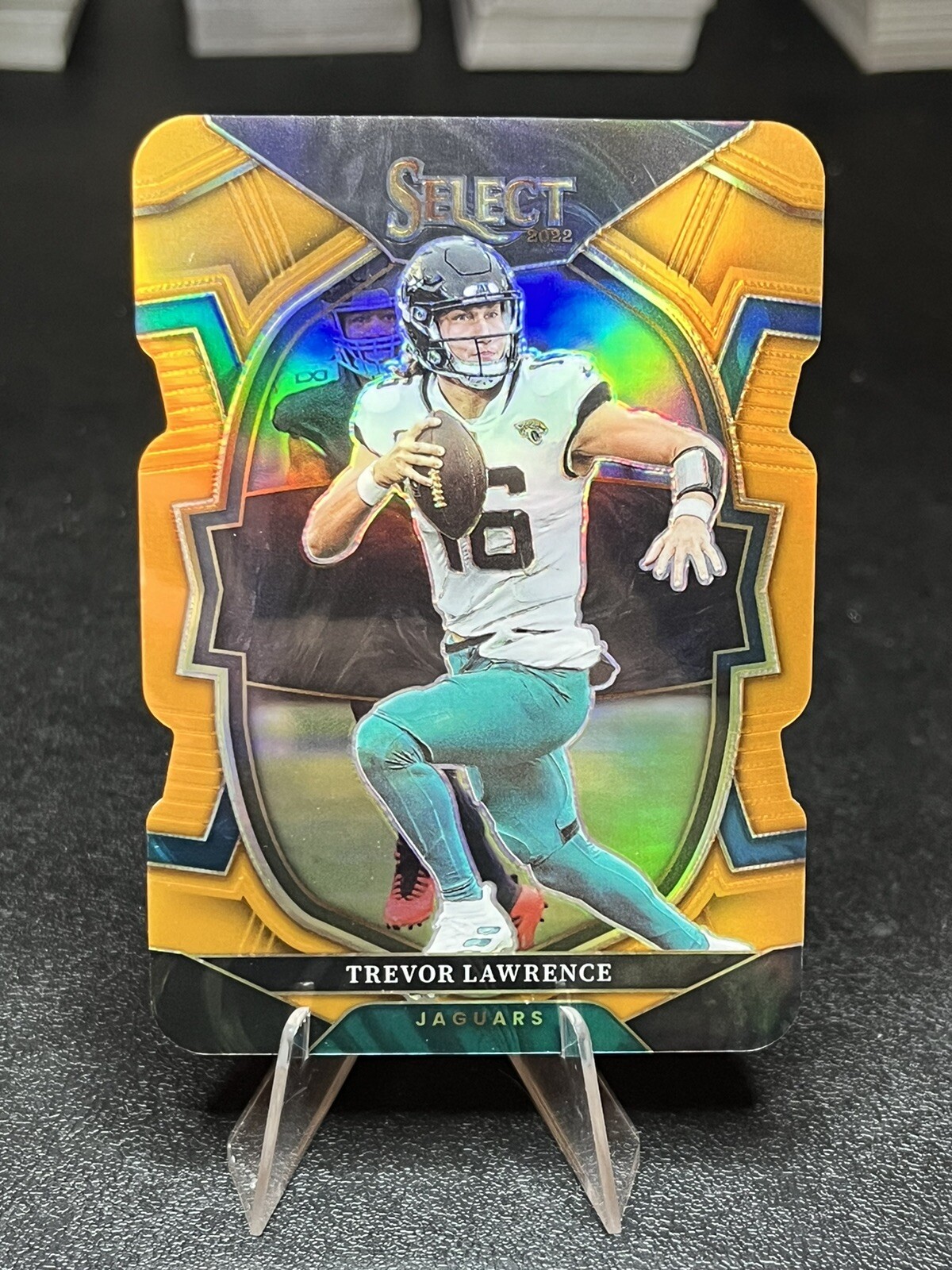 2022 Panini Select - Concourse Orange Prizm Die-Cut #41 Trevor Lawrence /199
