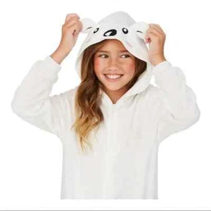Polar Bear Union Suit Sleeper Fleece Pajamas by Cuddl Duds®, Medium 7/8 - Picture 1 of 6