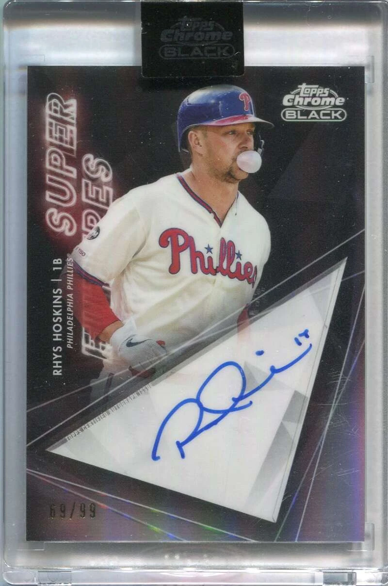 2020 Topps Chrome Black Super Futures Autographs SFARH Rhys Hoskins Auto 69/99