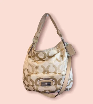 COACH 14783 Kristin Signature Op Art Hobo Shoulder Convertible CROSSBODY Bag - Image 1 of 4