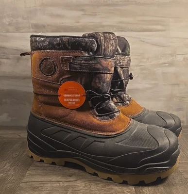 New 3M Thinsulate Ozark Trail Mossy Oak Suede Winter Boots Men's Size 13 - Image 1 of 4