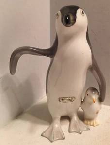 Noritake Figurine Penguins Parent & Child Nippon Toki Kaisha Bone China - Picture 1 of 6