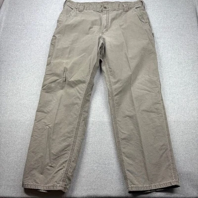 Carhartt Pants Men 40x29 Actual Brown B151 Dungaree Fit Canvas Carpenter Utility - Image 1 of 4
