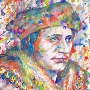 THOMAS MORE Retrato Acuarela - PÓSTER - ¡Varios tamaños! pintura impresión moro - Imagen 1 de 7