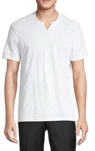 CALVIN KLEIN Splitneck T-Shirt , Brilliant White , Size XL , MSRP $39.50 - Picture 1 of 2