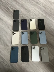 ( Lot of 13 ) OEM Apple iPhone 14 PRO MAX back housing rear glass ( cracked ) - Photo 1 sur 23