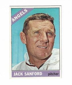 Jack Sanford California Angels 1966 Topps #23 casi nuevo - Imagen 1 de 2