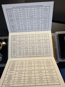 Juego de prueba de plata como nuevo de Estados Unidos 2011 - Caja completa, certificado de autenticidad y las 14 monedas - Imagen 1 de 9