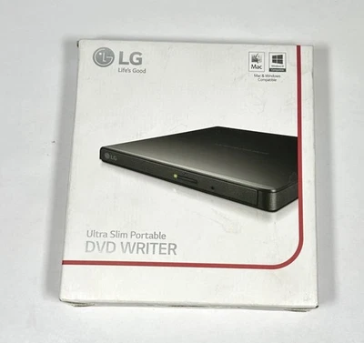 LG Ultra Slim External DVD Writer M-DISC USB Portable Drive Mac Win New Open Box - Image 1 of 4