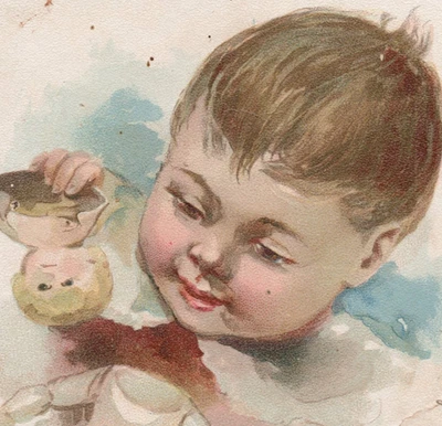 1880s Clark's O N T Spool Cotton Victorian Trade Card Born Surgeon - Image 1 of 4