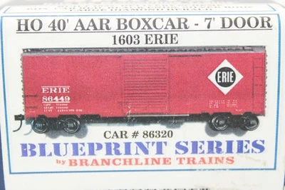 Branchline HO Scale Erie 1603 Diamond Herald 40' AAR Box Car #86320 Kit NIB - Image 1 of 4