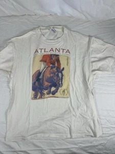 VTG 1996 USA Olympics Equestrian Tee XL Single Stitch Beefy Hanes Atlanta - Picture 1 of 4