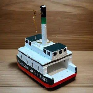 "Adorno de Navidad para barco ferry del estado de Washington 2,25"" madera" - Imagen 1 de 7