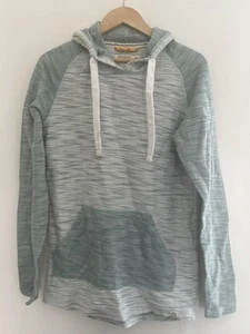 Free Planet Men's Marled Cotton Blend Raglan Long Sleeve Pullover Hoodie Green L - Picture 1 of 5