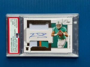 2020 Panini One - Rookie Dual Patch Autograph Tua Tagovailoa #32 /99 PSA 9 AU 10 - Picture 1 of 3
