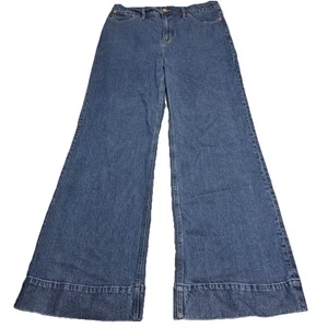 J.Crew Jeanshose mit weitem Bein in Fiorellas Wash hoher Bund Größe: 33 - Bild 1 von 9