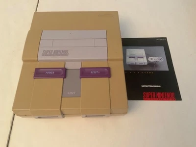 Tested ! SNES **Console Only** Super Nintendo Lot System Model 1 Manual SNS-001 - Image 1 of 4