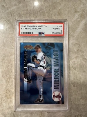 1999 Bowman's Best Mirror Image #M5 Greg Maddux PSA 10 GEM как новый MLB бейсбол - Изображение 1 из 4