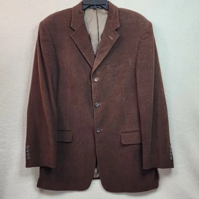 Perry Ellis Portfolio Corduroy Sports Coat Brown Jacket Men's 40R Smart Casual - Image 1 of 4