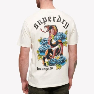XXL SUPERDRY TATTOO GRAPHIC LOOSE T-SHIRT SNAKE PRINT LOS ANGELES SUPREME PRIN - Bild 1 von 5