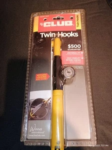 Steering Immobilizer The Club Twin Hooks Wheel Lock # 3000 Yellow Hyundai Kia - Bild 1 von 4