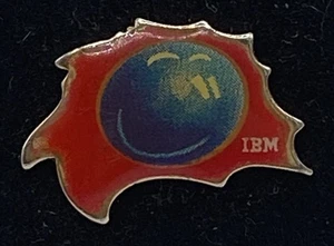 Vintage IBM Canada Red Blue Enamel Lapel Pin - Picture 1 of 1