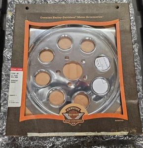 OEM Harley Davidson Chrome Belt Sprocket Cover NOS Dyna FXR FXD 91346-00 - Picture 1 of 6