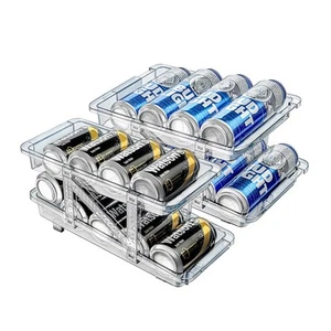 Set of 2 Adjustable Soda Can Organizer for Refrigerator, Cabinets, Countertop... - Picture 1 of 6