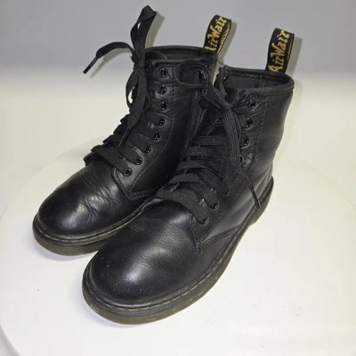 Botas de Combate Dr Martens Jóvenes Niños Niños Niñas Talla 2 JY004 Cremallera Lateral al Tobillo Foto 1 de 4