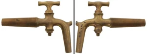 Early Brass 5 3/4" Tapered Spigot for Wooden Barrel - w/ Shutoff - mjdtoolparts - Picture 1 of 1