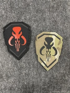 2er Pack IR Infrarot Reflektierender Patch Mandalorianer Taktisch Militär Moral Emblem - Bild 1 von 6