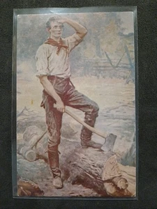 Abraham Lincoln The Rail Splitter Vintage Postcard - Picture 1 of 2