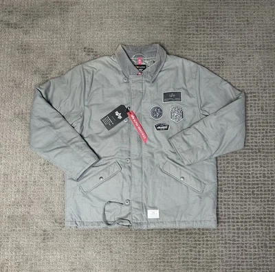 Chaqueta acolchada Alpha Industries XL para hombre verde gris militar Foto 1 de 4