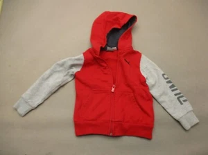 PUMA Size 24M Boys Cotton Blend Full Zip Pocket Fleece Lined Athletic Jacket 594 - Picture 1 of 6