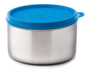 Signoraware Store Well Stain Steel Container -1 Ltr -Blue Color Lid -Free Ship - Picture 1 of 2