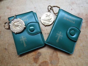 1-MY DAILY REMINDER CATHOLIC IN CASE W/ST CHRISTOPHER IN  BLUE 1980s 90s CUTE - Imagen 1 de 10