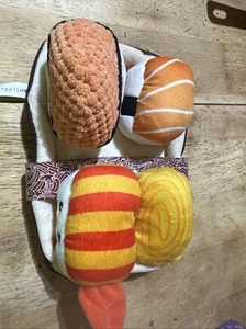 Yummy Sushi Dog Toy Set Plush with Squeakers Vibrant Life Cozy Buddy New - Picture 1 of 8