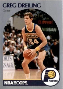 1990-91 Hoops Basketball Card Greg Dreiling Rookie Indiana Pacers #132 - Picture 1 of 2