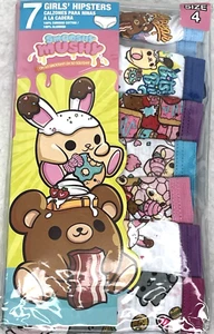 Smooshy Mushy Girl's Hipster Panties Sz 4 100% Cotton 7-Pk Underwear - Picture 1 of 9