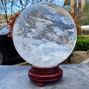41.44LB white Smelting Stone Quartz Sphere Crystal Energy Ball Reiki Healing - Foto 1 di 14