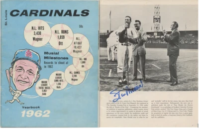 Stan Musial JSA Authenticated Autographed 1962 St. Louis Cardinals Yearbook !!! - Image 1 of 4