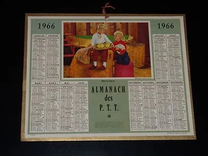 Calendario PTT - 1966 - Descubrimiento - Niños - Pollitos - Oberthur - Imagen 1 de 1