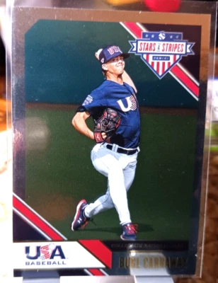2020 Panini USA Baseball Stars & Stripes - Burl Carraway #15 (NM) Free Rtns - Image 1 of 2