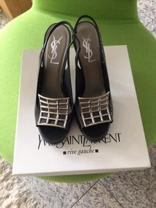 YSL Pumps Slingback Lack Leder Grau Gr.36 - Bild 1 von 7