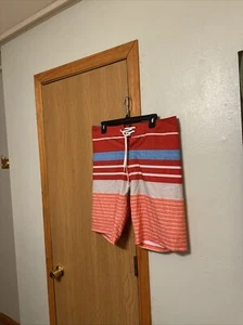 Old Navy Size 32 Multi-Color w/Stripes Swimming Trunks - EUC - Picture 1 of 3